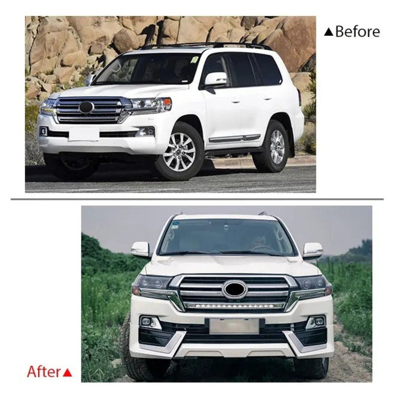 Car Craft Compatible With Toyota Land Cruiser Lc200 2016-2020 Upgrade Facelift Convert To Trd Bodykit Front Rear Bumper Lip Side Trim Skirt Splitter Trim F109
