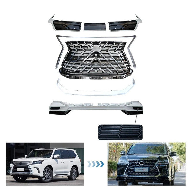 Car Craft Compatible With Toyota Lexus Lx570 2016-2021 Upgrade Facelift Convert To Lx570 2021 Style Bodytkit Front Rear Lip Skirt Splitter Grill F128
