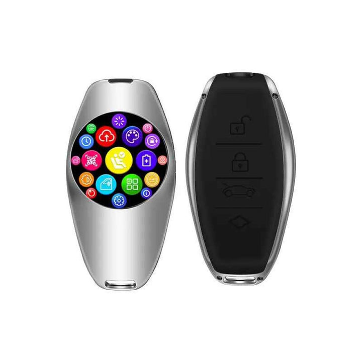 Car Craft Compatible With Audi Bmw Mercedes Jaguar Range Rover Porsche Volkswagen Skoda Volvo Nissan Jeep Maruti Toyota Hyndai Bentley Ferrari Lamborghini Mini Cooper Lcd Led Smart Keyless Key Sk11 Silver