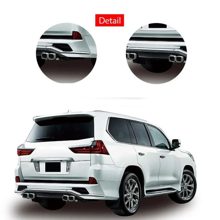 Car Craft Compatible With Toyota Lexus Lx570 2016-2021 Upgrade Facelift Convert To Lx570 Modellista Style Bodytkit Front Rear Lip Skirt Splitter Exhaust Tip Pipe F034