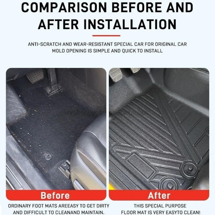 Car Craft Compatible With Toyota Land Cruiser Lc200 Lc 200 2007-2017 Car Floor Foot Mats Mat Rubber Eco-friendly All Weather 5d Tpe Rhd Carpet Waterproof Anti-slip Full Set Bk-jd-039