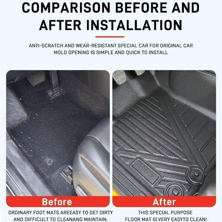 Car Craft Compatible With Toyota Land Cruiser Prado Fj150 2010-2018 Car Floor Foot Mats Mat Rubber Eco-friendly All Weather 5d Tpe Rhd Carpet Waterproof Anti-slip Full Set Bk-015