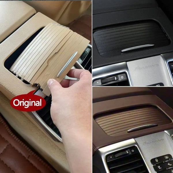 Car Craft Compatible With Porsche Panamera 970 2013-2016 Car Center Armrest Console Drink Cup Holder Roller Blind Cover Tray 9705532250021u Black - CAR CRAFT INDIA