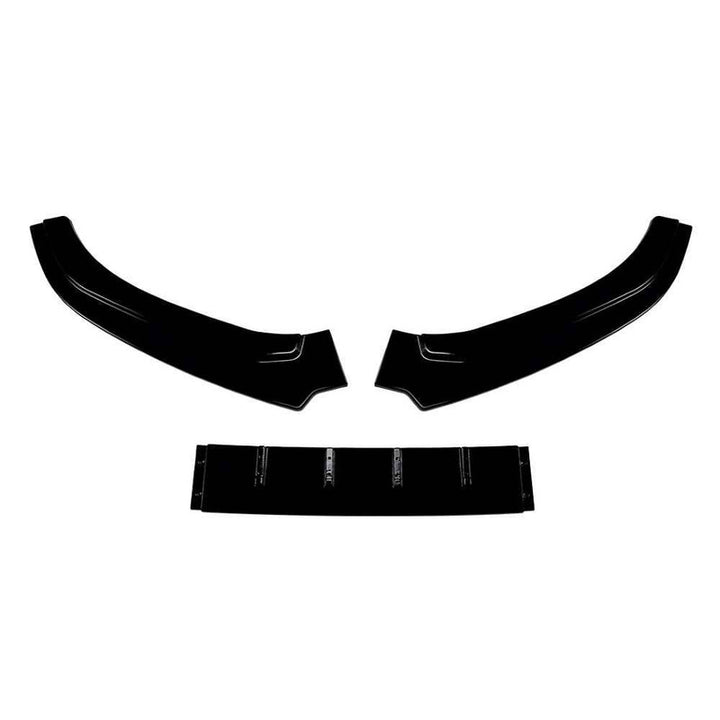 Car Craft Compatible With Vw Volkswagen Polo Jetta 2015-2024 Front Bumper Lip Splitter Skirts Zst-1110 Gb Glossy Black - CAR CRAFT INDIA