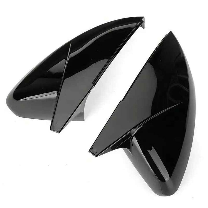 Car Craft Compatible With Volkswagen Vw Polo Mk6 2018-2023 Rear View Case Wing Cap Shell Housing Mirror Covers 3m Tape Pasting Style Glossy Black Usa Not For Indian Cars