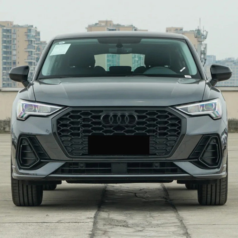 Car Craft Compatible With Audi Q5 2021-2025 Upgraded Facelift Convert To Rsq5 Sq5 Sport Bodykit Bumper Grill Lip Fog Lamp Light Grill With Acc Cover Skirt Trim Q5-009 Gc Front Bumper Black Strip Black Frame Black