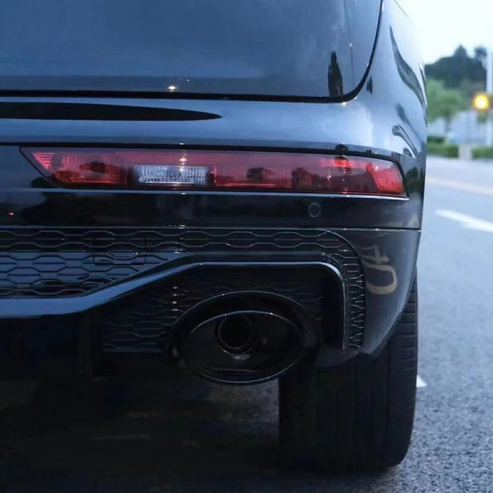 Car Craft Compatible With Audi Q5 2021-2025 Upgraded Facelift Convert To Rsq5 Sq5 Sport Rear After Bumper Lip Diffuser Skirt Trim With Exhaust Pipe Tip Q5-010 Gc