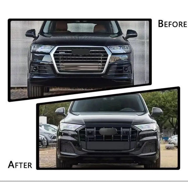 Car Craft Compatible With Audi Q7 2016-2019 Upgrade Convert To Rsq7 2021+ Style Sport Front Bumper Bodykit Grill Fog Grill Headlight Headlamp Q7-007 Gc