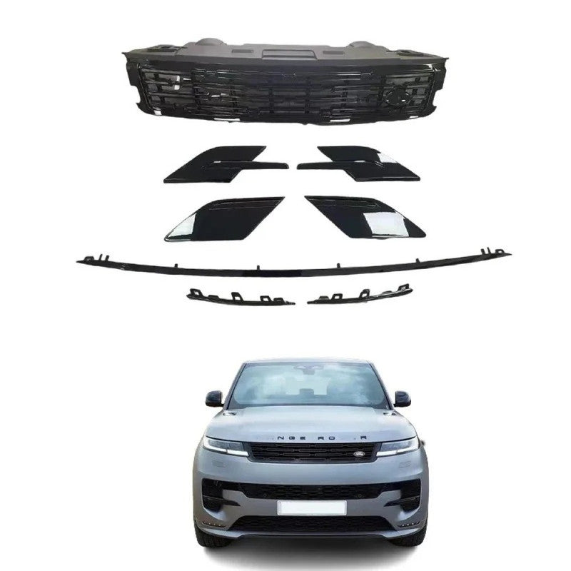 Car Craft Compatible With Land Range Rover Sport Rrs 2023+ L461 Upgrade Svr Grill Hood Bonnet Fender Vent Skirts Trim Lip Black Kit