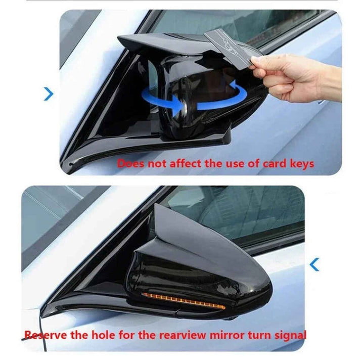 Car Craft Compatible With Byd Seal Atto 4 2022-2026 Side Rear View Case Wing Cap Shell Housing Mirror Covers 3m Tape Pasting Style Glossy Black