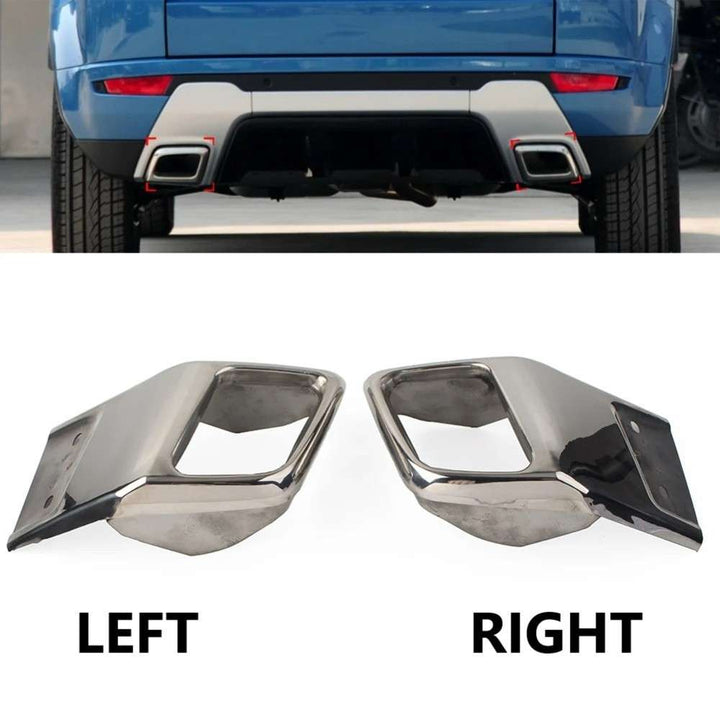Car Craft Compatible With Range Land Rover Evoque 2010-2018 Car Rear Bumper Exhaust Pipe Tip Tube Trim Steel Cover Lr027872 Right CC-8465 - CAR CRAFT INDIA