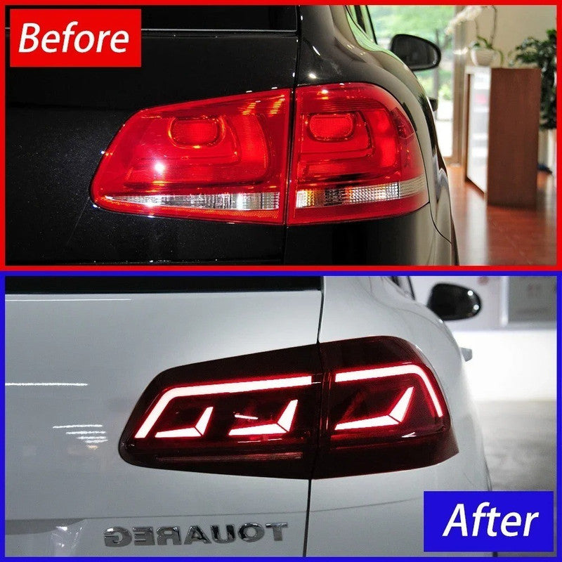 Car Craft Compatible With Vw Volkswagen Touareg 2011-2018 Led Tail Light Tail Lamp Light 2007-2016 Dynamic Signal Taillight Drl Brake Reverse Red For Helogen Car