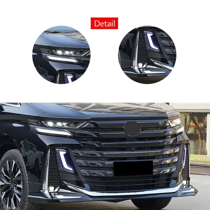 Car Craft Compatible With Toyota Alphard Vellfire 30 35 2015-2022 Upgrade Facelift Convert To 2023 40 Model Bodykit Front Rear Bumper Headlight Taillight Lamp Side Skirt Hood Fender Splitter Trim F187