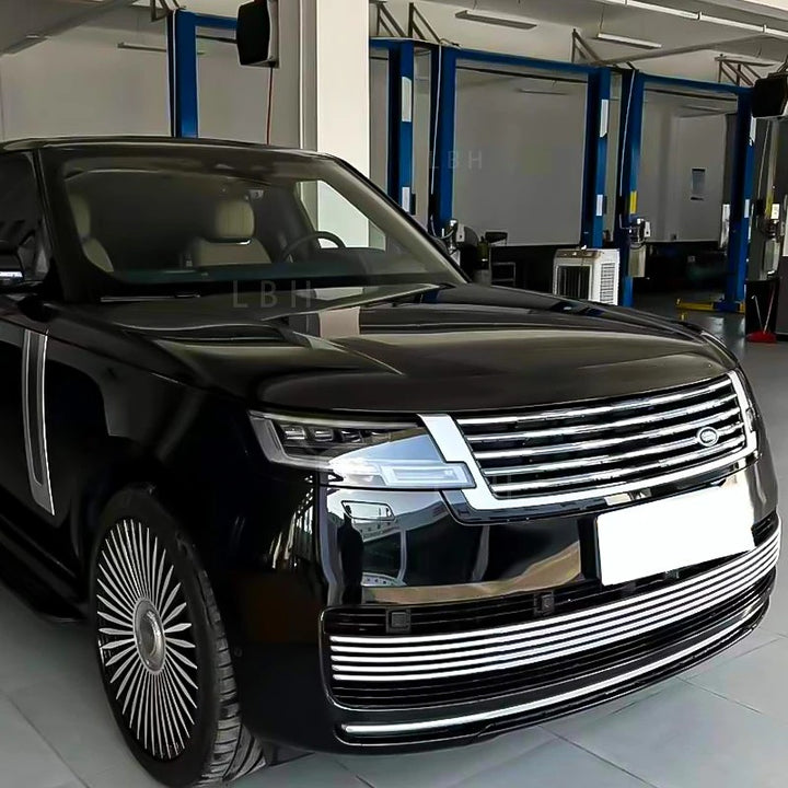 Car Craft Compatible With Land Range Rover Rr Vogue L460 2023-2025 Upgrade Facelift Conver To 2023 Sva Bodykit Front Bumper Mesh Side Vent Splitter Skirts Grill Silver - CAR CRAFT INDIA