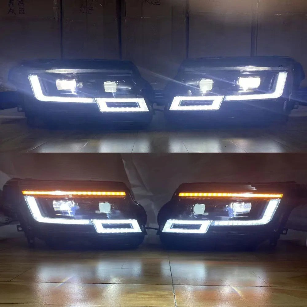 Car Craft Compatible With Land Range Rover Vogue L405 2018-2021 Car Front Upgraded Head Light Lamp Xenon Headlight Retrofit Upgrade Modified Led Drl Hid 2024 Matrix Style