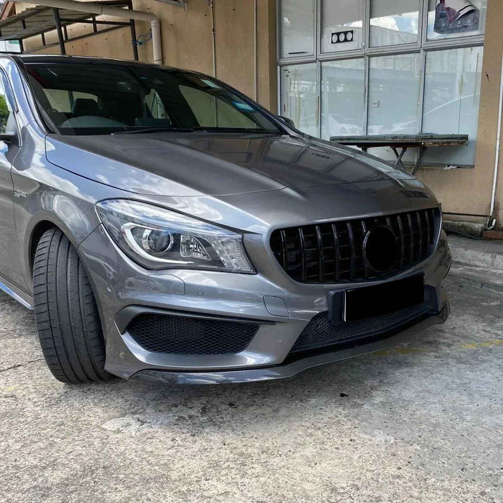 Car Craft Compatible With Mercedes Benz Cla Class W117 C117 X117 2013-2019 Upgrade Front Bumper Cla45 Amg Show Grill Gtr Black Gc W117-004 CC-1750