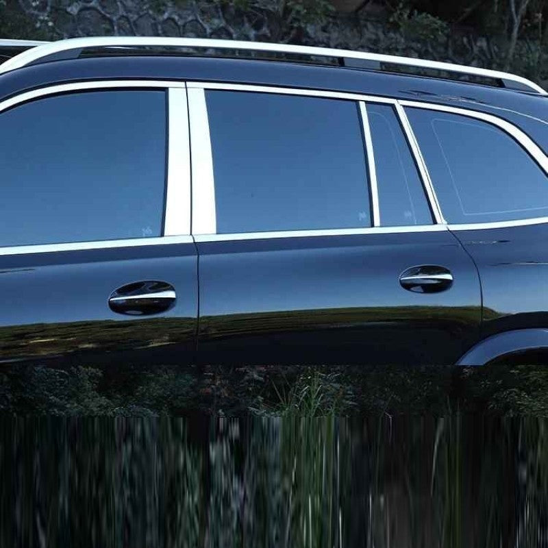 Car Craft Compatible With Mercedes Benz Gl Gls W166 X166 2012-2019 Side Window Door Piller Chrome Strip Garnish Trim CC-9959