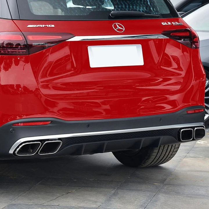 Car Craft Compatible With Mercedes Benz Gls Gle W167 X167 2019-2025 Amg Exhaust Tip Pipe Dual Black Gc W167-010 - CAR CRAFT INDIA