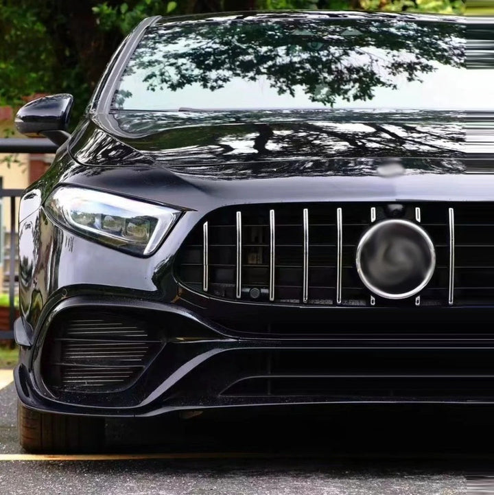 Car Craft Compatible With Mercedes Benz A Class W177 2018-2024 Front Rear Bumper Side Skirt Diffuser Exhaust Tip Upgrade Convert To Amg Amg45s Bumper Bodykit W177-017