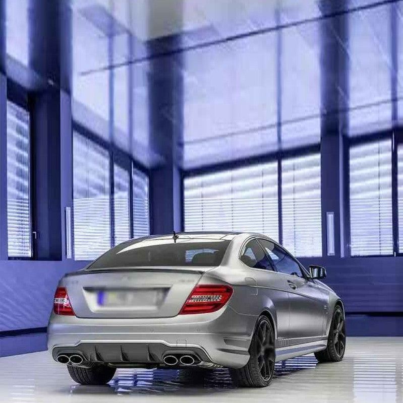 Car Craft Compatible With Mercedes Benz C Class W204 2011-2014 Front Rear Bumper Upgrade Convert To Amg C63 Amg Bumper Bodykit Diffuser Skirts W204-015