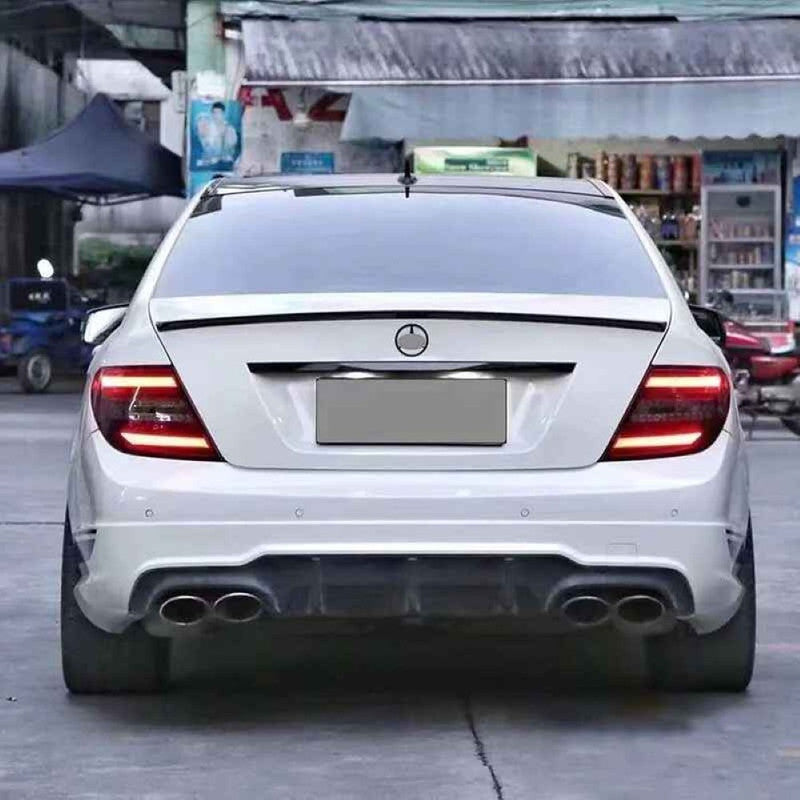 Car Craft Compatible With Mercedes Benz C Class W204 2011-2014 Rear Bumper Upgrade Convert To Amg C63 Amg Bumper Bodykit Gc W204-006
