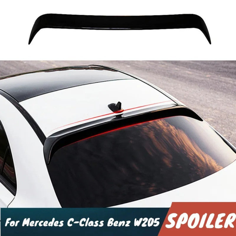 Car Craft Compatible With Mercedes Benz C Class W205 2014-2021 Rear Trunk Wing Boot Lip Wing Roof Spoiler Carbon Black