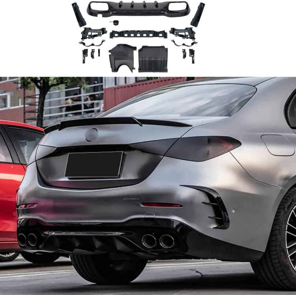 Car Craft Compatible With Mercedes Benz C Class W206 2022-2025 Amg Rear Bumper Upgrade Convert To Amg Amg C63 After Rear Lip Diffuser Gc W206-005