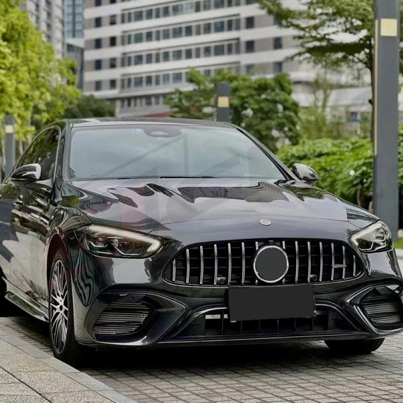 Car Craft Compatible With Mercedes Benz C Class W206 2022-2025 Amg C43 C63 Front Bumper Lip Splitter Skirts Trim Vent W206-015
