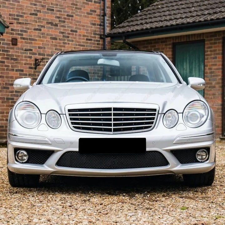 Car Craft Compatible With Mercedes Benz E Class W211 2007-2009 Front Rear Bumper Upgrade Convert To Amg C63 Bumper Bodykit Side Skirts With Fog Lamp W211-004 Gc