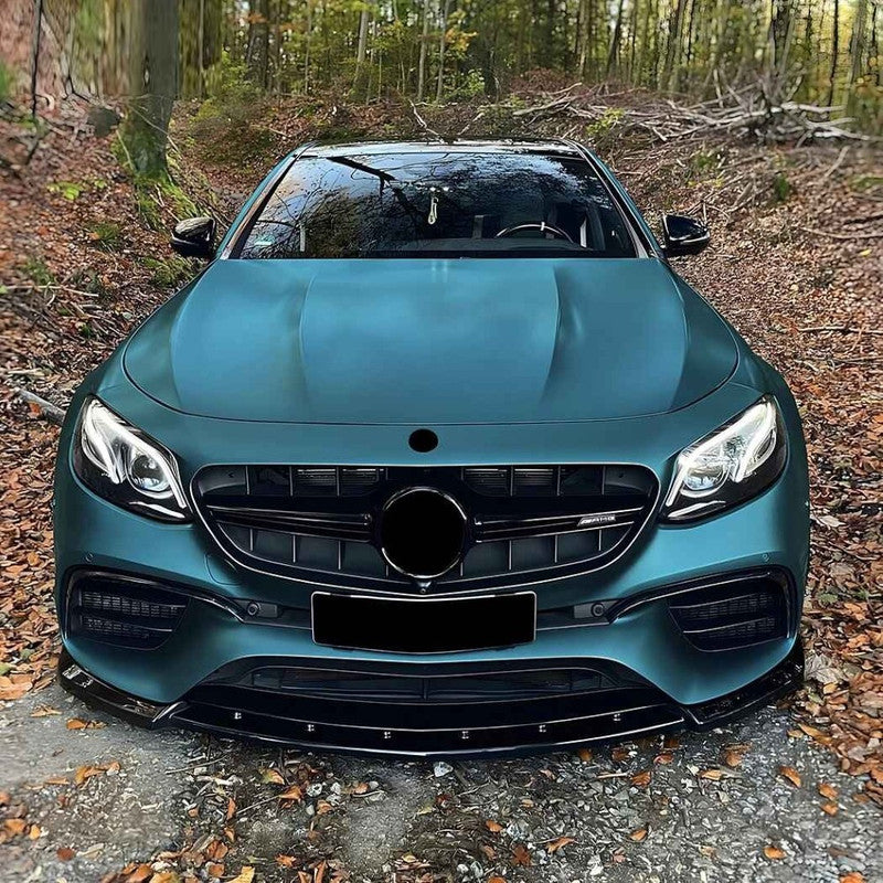 Car Craft Compatible With Mercedes Benz E Class W213 2016-2020 E63 Amg Front Bumper Lip Splitter Skirts Zst-1136 Cf Carbon Fiber Look