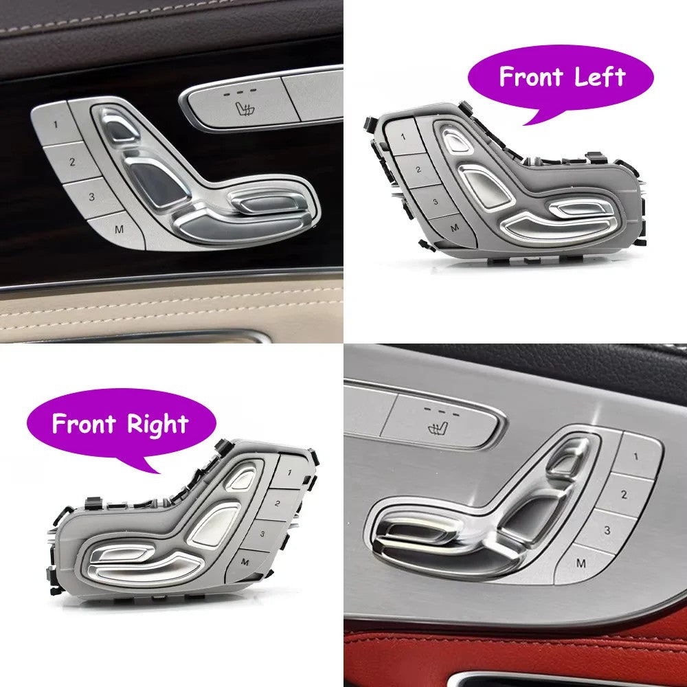 Car Craft Compatible With Mercedes Benz C Class W205 2014-2023 E Class W213 2016-2023 Glc W253 2016-2022 Eqc W293 2018-2019 Cls Class W257 2018-2022 Car Electronic Front Seat Adjustment Button Switch Button Assembly 2059056651 Left CC-436