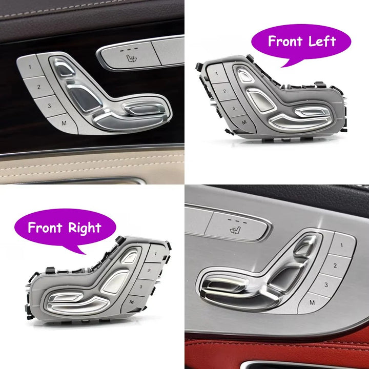 Car Craft Compatible With Mercedes Benz C Class W205 2014-2023 E Class W213 2016-2023 Glc W253 2016-2022 Eqc W293 2018-2019 Cls Class W257 2018-2022 Car Electronic Front Seat Adjustment Button Switch Button Assembly 2059056651 Left CC-436