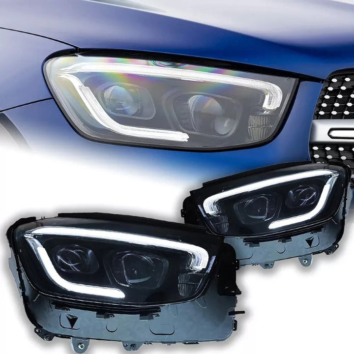 Car Craft Compatible With Mercedes Benz Glc Class W253 X253 2016-2019 Car Front Upgraded Head Light Lamp Xenon Headlight Retrofit Upgrade Modified Led Drl Hid Light For Xenon Car Shy - CAR CRAFT INDIA