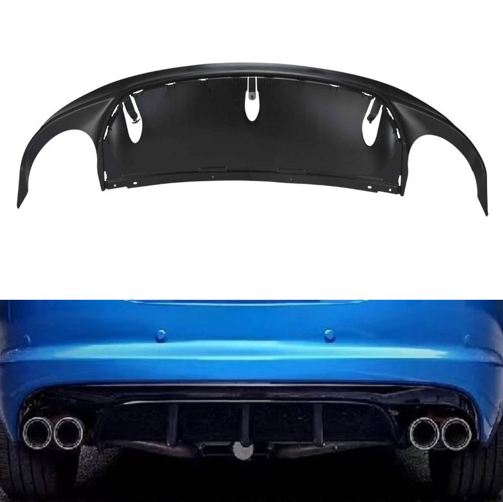 Car Craft Compatible With Jaguar Xf Xfr 2011-2016 Rear Bumper Lip Diffuser Glossy Black