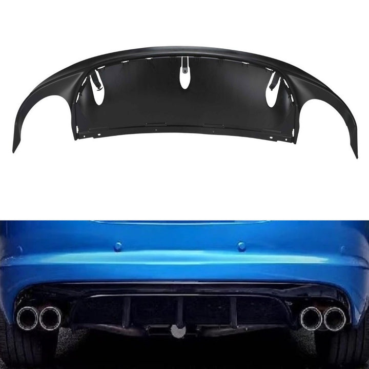 Car Craft Compatible With Jaguar Xf Xfr 2011-2016 Rear Bumper Lip Diffuser Glossy Black