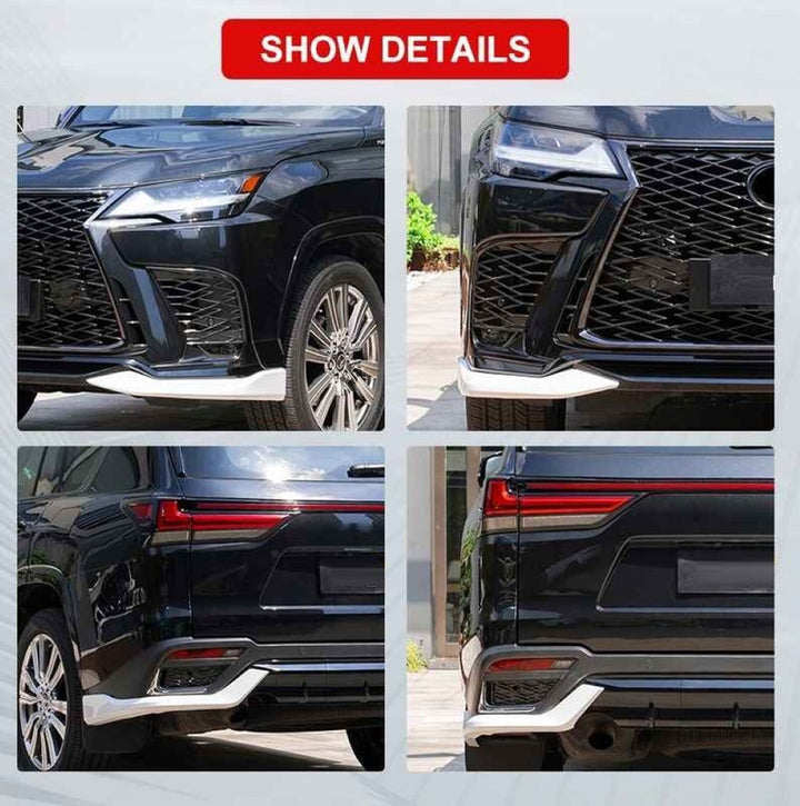 Car Craft Compatible With Toyota Lexus Lx600 2022+ Low Version Upgrade Facelift Convert To Lx600 F Sport Style Bodytkit Front Rear Lip Skirt Splitter F196