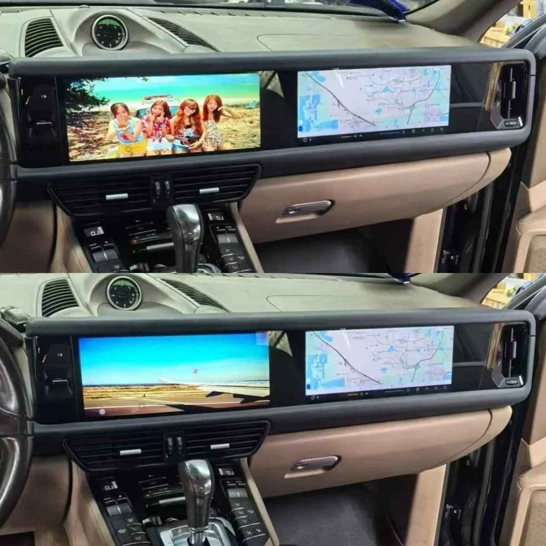 Car Craft Compatible With Porsche Cayenne 2010-2017 Dual Screen Android 14 Multimedia Video Player Gps Navigation 4g Wifi 360 Infotainment Touchscreen Dvd Player Wireless Carplay Android Auto 12.3" - CAR CRAFT INDIA