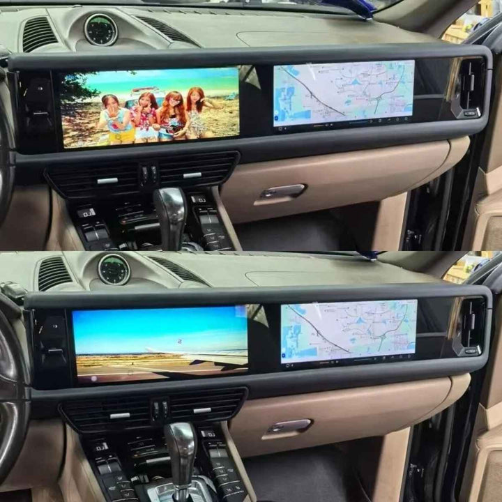 Car Craft Compatible With Porsche Cayenne 2010-2017 Dual Screen Android 14 Multimedia Video Player Gps Navigation 4g Wifi 360 Infotainment Touchscreen Dvd Player Wireless Carplay Android Auto 12.3" - CAR CRAFT INDIA