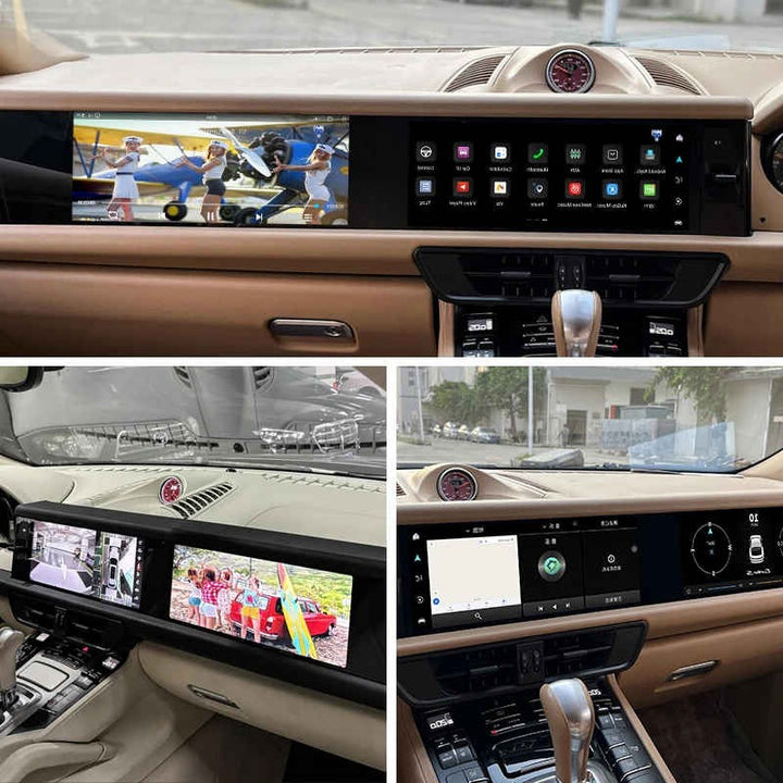 Car Craft Compatible With Porsche Cayenne 2010-2017 Dual Screen Android 14 Multimedia Video Player Gps Navigation 4g Wifi 360 Infotainment Touchscreen Dvd Player Wireless Carplay Android Auto 12.3" - CAR CRAFT INDIA