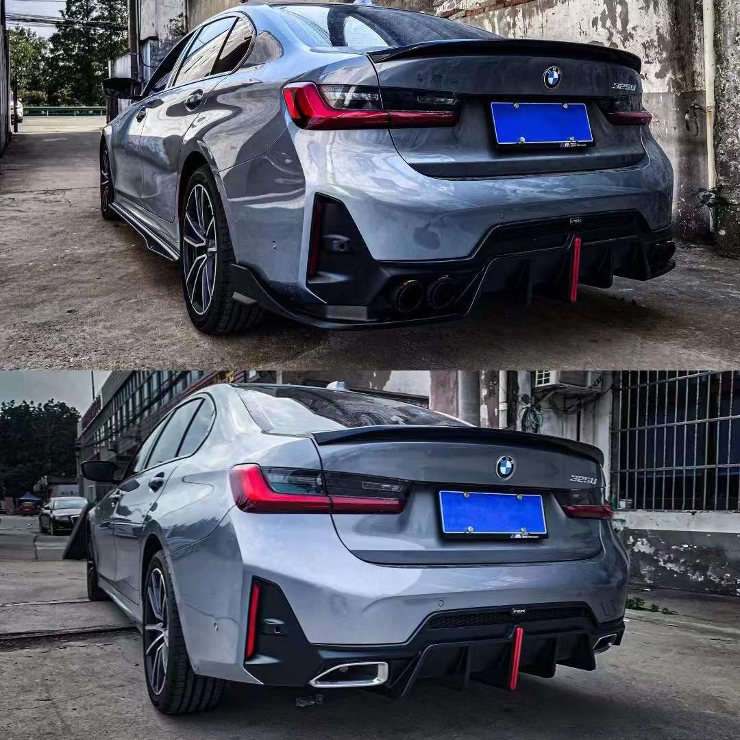 Car Craft Compatible With Bmw 3 Series G20 Lci G28 2023+ V-ten Vten Bodykit Front After Rear Lip Led Diffuser M340i M3 M4 Spoiler Side Skirts Splitter Canards Package - CAR CRAFT INDIA
