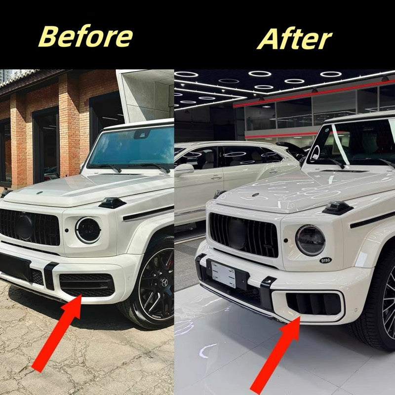 Car Craft Compatible With Mercedes Benz G Class G Wagon W464 G63 2019-2024 G63 G55 Modified Front Fog Lamp Light Grille Frame W465 Style