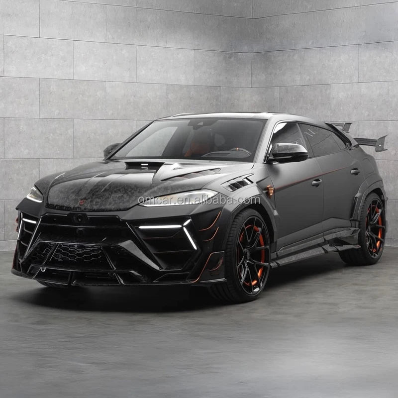 Car Craft Compatible With Lamborghini Urus Se 2024+ Body Kit M Style Forged Dry Carbon Fiber Front Rear Bumper Side Skirts Rear Spoiler Wide Wheel Arch Hood Exhaust Mansory