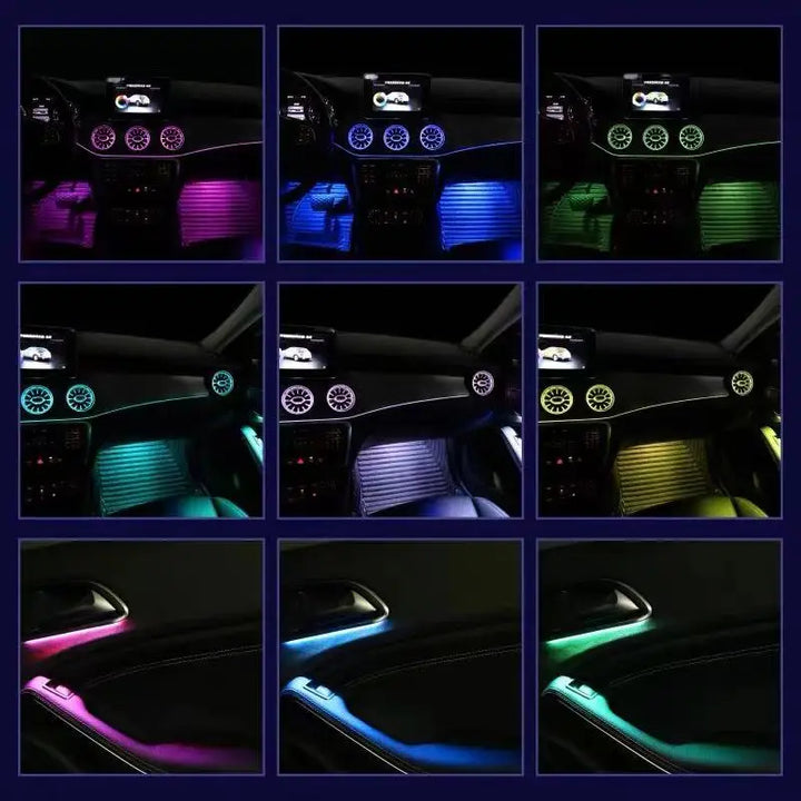 Car Craft Compatible With Mercedes Benz A Class W176 B Class W246 Cla W117 Gla W156 Class 2013-2018 Ambient Ambiance Led Light Vents Decorative Interior Kit Atmosphere Lamp Turbine Door And Dashboard Symphony
