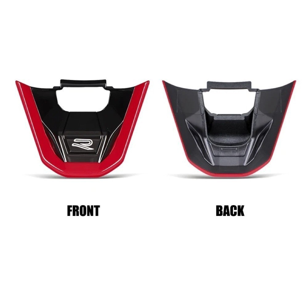 Car Craft Compatible With Volkswagen Virtus Arteon Golf 8 Vw Id.3 Passat B8 T-cross Tiguan Touareg Vw T6 Steering Wheel Trim Badge Logo R Line Red CC-3247 - CAR CRAFT INDIA