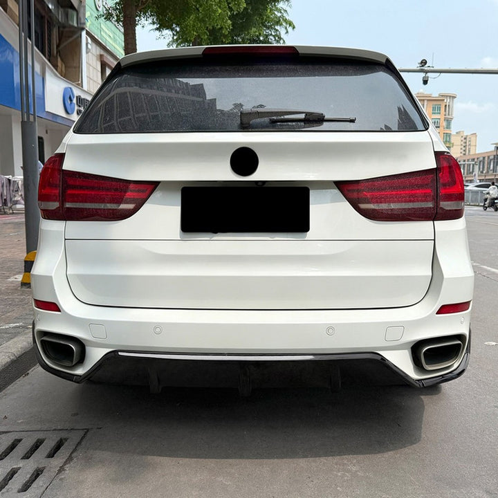 Car Craft Compatible With Bmw X5 F15 2014-2018 After Rear M Sport Bumper Night Knight Lip Diffuser Splitter Skirt Zst-1359 Gb Gloss Black