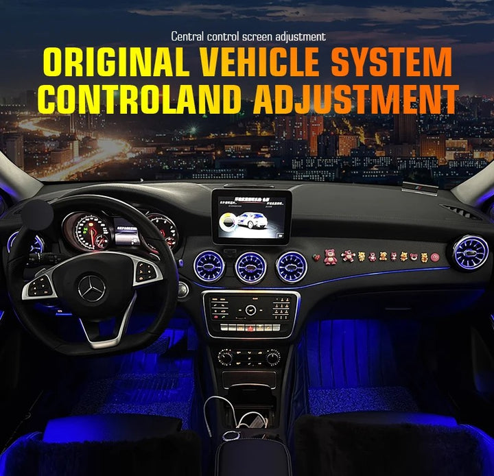 Car Craft Compatible With Mercedes Benz A Class W176 B Class W246 Cla W117 Gla W156 Class 2013-2018 Ambient Ambiance Led Light Vents Decorative Interior Kit Atmosphere Lamp Turbine Door And Dashboard
