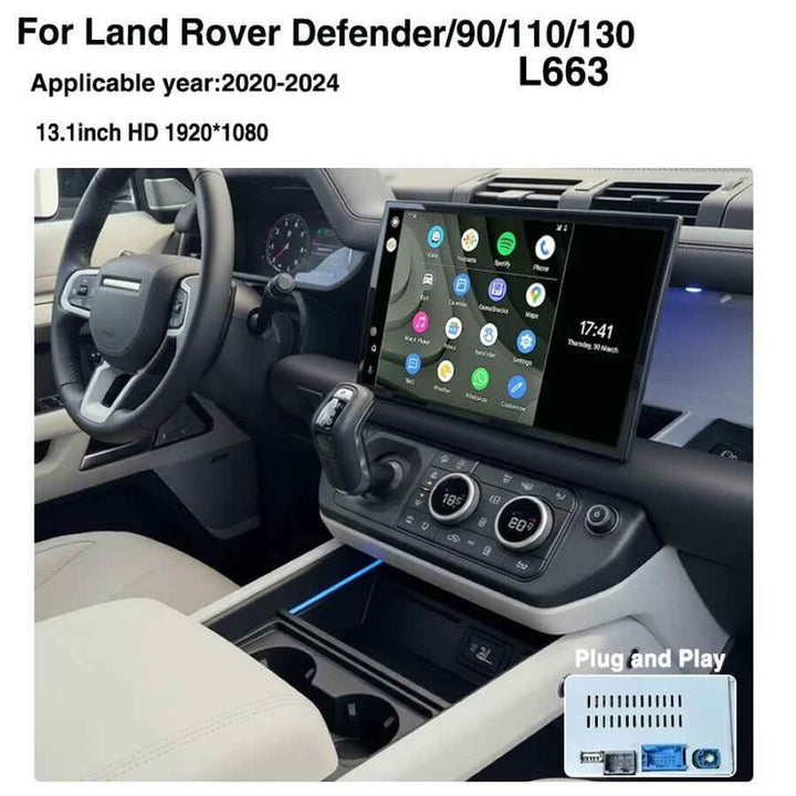 Car Craft Compatible With Range Land Rover Defender 90 110 130 L663 2020-2024 Android Multimedia Infotainment Touchscreen Touch Dvd Player Wireless Carplay Android Auto 4gb +64gb 13.3 Inch