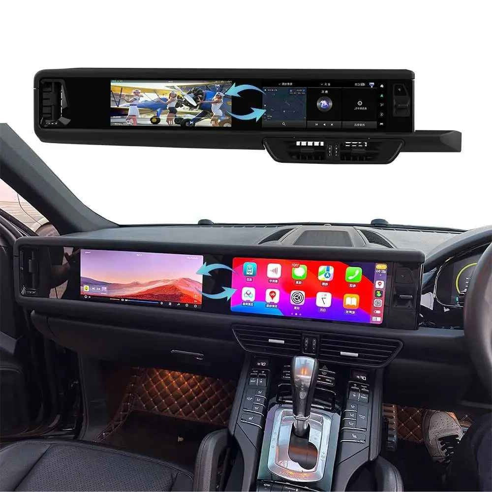 Car Craft Compatible With Porsche Cayenne 2010-2017 Dual Screen Android 14 Multimedia Video Player Gps Navigation 4g Wifi 360 Infotainment Touchscreen Dvd Player Wireless Carplay Android Auto 12.3" - CAR CRAFT INDIA