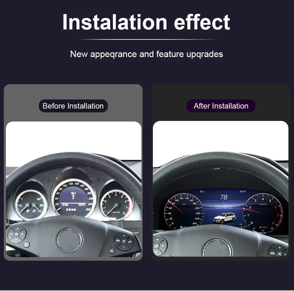 Car Craft Compatible With Mercedes Benz C Class W204 2008-2011 Ntg 4 Lcd Led Digital Speedometers Cluster Meeter Display Screen Instrument Panel Player