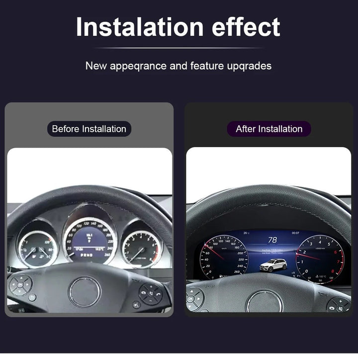 Car Craft Compatible With Mercedes Benz C Class W204 2008-2011 Ntg 4 Lcd Led Digital Speedometers Cluster Meeter Display Screen Instrument Panel Player